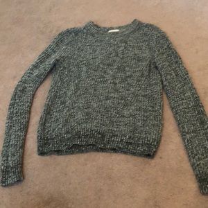 Green and white sweater